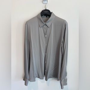 Theory Gray Silk Shirt